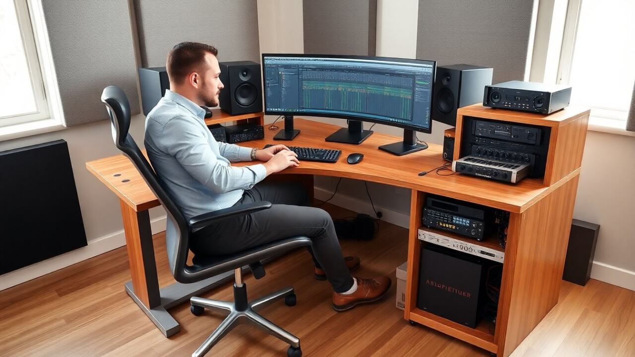 music production desk