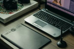 Designer working at a desk